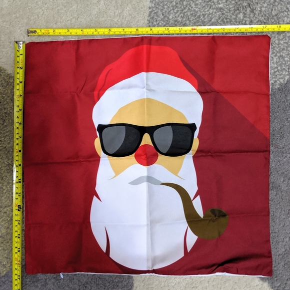 3/$15🍎Hipster Santa Pillow Cover - 18" x 18" - Picture 3 of 4